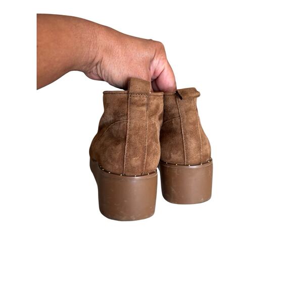 Steven By Madden Natural Comfort BART Brown Suede Wedge Ankle Boots Women’s 8 M - Picture 6 of 9